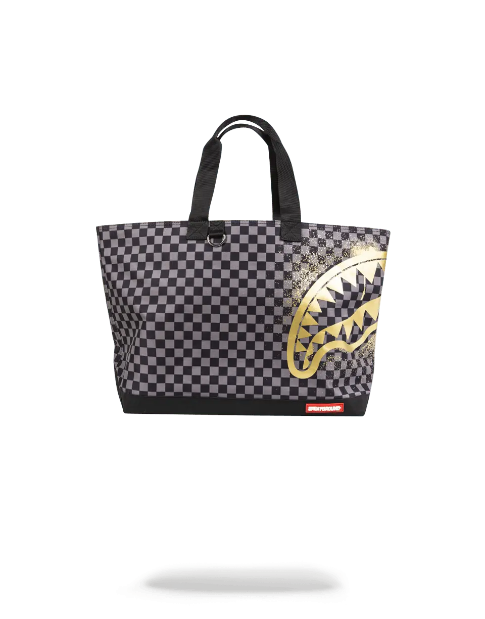 SHARKS IN PARIS GOLD STENCIL TOTE - Image 2