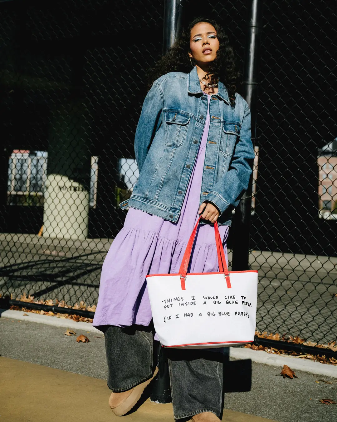 KEITH HARING THE BIG BLUE PURSE ART TOTE - Image 6