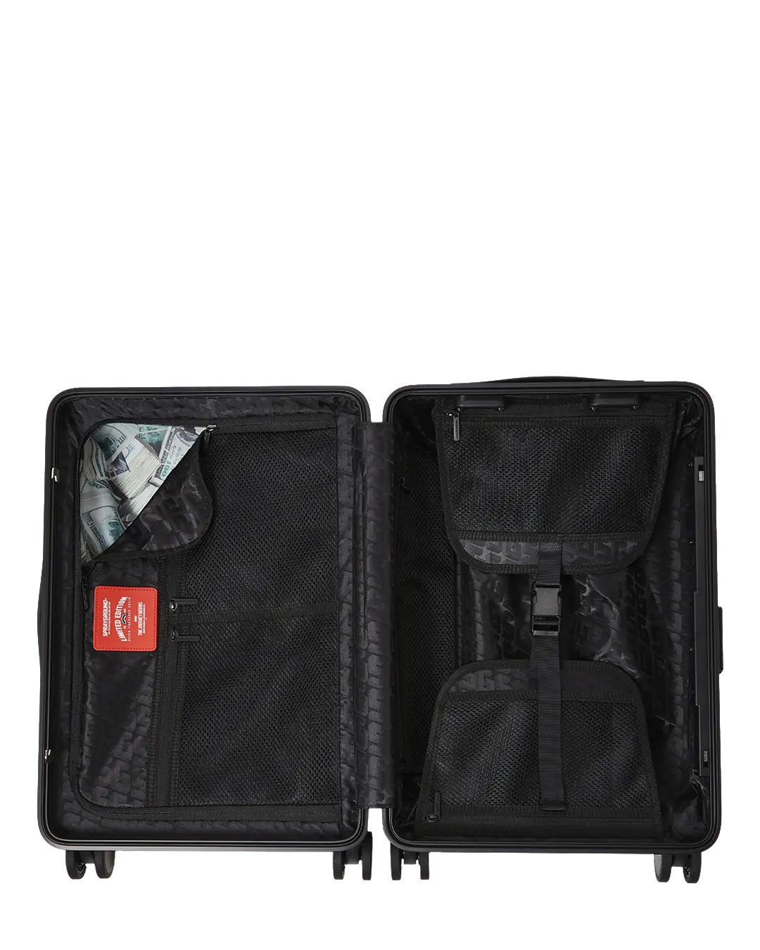 THE JOURNEY BEGINS SHARKITECTURE CARRY-ON LUGGAGE BLACK WITH EXTRA STICKERS - Image 18