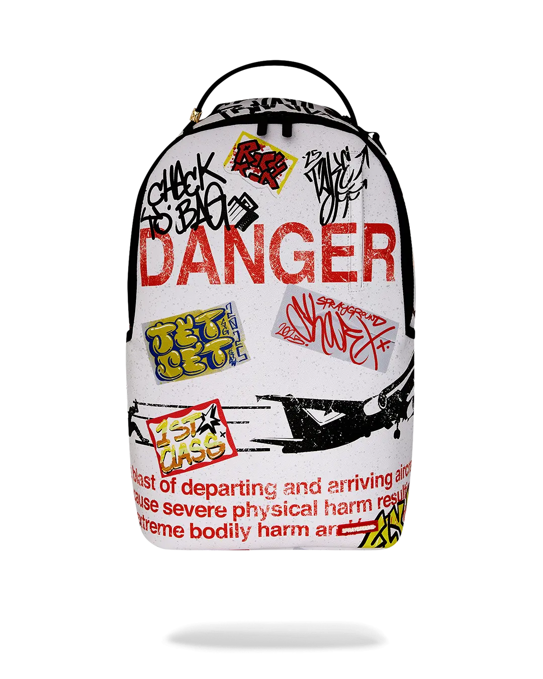 JETBLAST SIGN ON THE RUNWAY BACKPACK