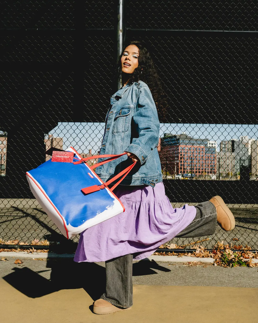 KEITH HARING THE BIG BLUE PURSE ART TOTE - Image 4